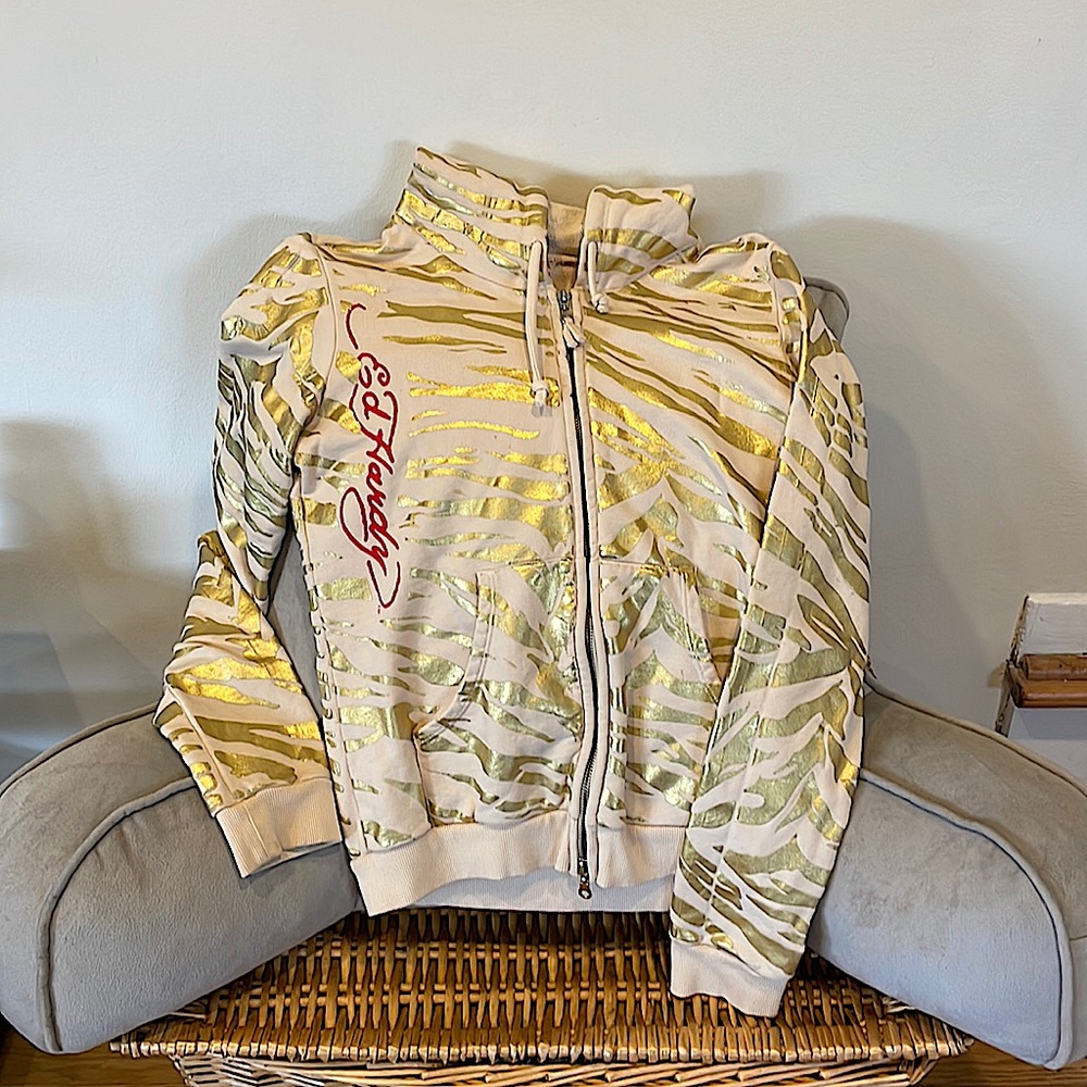 Ed Hardy **vintage**  crystal zip up hoody 🐲